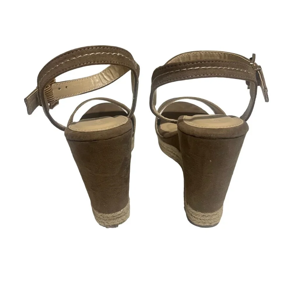 Wild Diva Single Band Slingback Women's Espadrille Wedge Platform Sandals Shoes